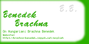 benedek brachna business card